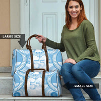 Bula Fiji Day 55th Anniversary Masi Tapa Travel Bag Emerald Jubilee - Turquoise - Polynesian Pride