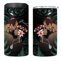 Maori Hongi Valentine 4 in 1 Can Cooler Tumbler Aroha Ahau Ki A Koe LT7 One Size: 16 oz Emerald - Polynesian Pride