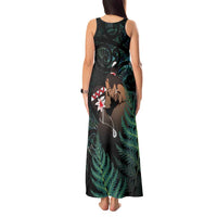 Maori Hongi Valentine Tank Maxi Dress Aroha Ahau Ki A Koe LT7 - Polynesian Pride