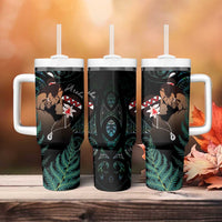 Maori Hongi Valentine Tumbler With Handle Aroha Ahau Ki A Koe LT7 - Polynesian Pride