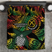 Vanuatu Indipendens Dei Bedding Set Mix Traditional Sand Drawing LT7 Colorful - Polynesian Pride