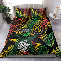 Vanuatu Indipendens Dei Bedding Set Mix Traditional Sand Drawing LT7 - Polynesian Pride