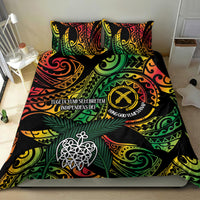 Vanuatu Indipendens Dei Bedding Set Mix Traditional Sand Drawing LT7 - Polynesian Pride