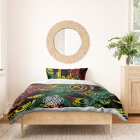 Vanuatu Indipendens Dei Bedding Set Mix Traditional Sand Drawing LT7 - Polynesian Pride