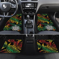 Vanuatu Indipendens Dei Car Mats Mix Traditional Sand Drawing LT7 Set 4pcs Colorful - Polynesian Pride
