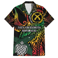 Vanuatu Indipendens Dei Hawaiian Shirt Mix Traditional Sand Drawing LT7 Colorful - Polynesian Pride