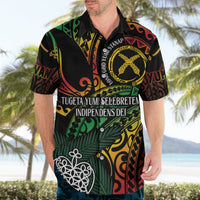 Vanuatu Indipendens Dei Hawaiian Shirt Mix Traditional Sand Drawing LT7 - Polynesian Pride