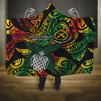 Vanuatu Indipendens Dei Hooded Blanket Mix Traditional Sand Drawing LT7 One Size Colorful - Polynesian Pride