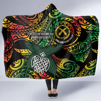 Vanuatu Indipendens Dei Hooded Blanket Mix Traditional Sand Drawing LT7 - Polynesian Pride
