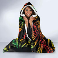 Vanuatu Indipendens Dei Hooded Blanket Mix Traditional Sand Drawing LT7 - Polynesian Pride
