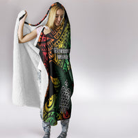 Vanuatu Indipendens Dei Hooded Blanket Mix Traditional Sand Drawing LT7 - Polynesian Pride