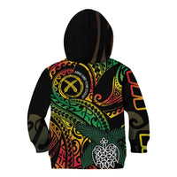 Vanuatu Indipendens Dei Kid Hoodie Mix Traditional Sand Drawing
