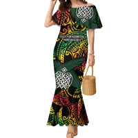 Vanuatu Indipendens Dei Mermaid Dress Mix Traditional Sand Drawing LT7 Women Colorful - Polynesian Pride