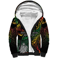 Vanuatu Indipendens Dei Sherpa Hoodie Mix Traditional Sand Drawing LT7 Unisex Colorful - Polynesian Pride