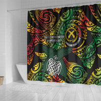 Vanuatu Indipendens Dei Shower Curtain Mix Traditional Sand Drawing