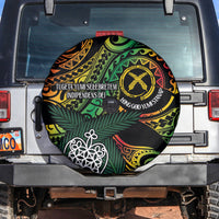 Vanuatu Indipendens Dei Spare Tire Cover Mix Traditional Sand Drawing LT7 Colorful - Polynesian Pride