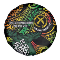 Vanuatu Indipendens Dei Spare Tire Cover Mix Traditional Sand Drawing LT7 - Polynesian Pride