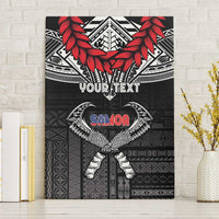 Personalized Talofa Samoa Canvas Wall Art Ulafala With Toa Nifo'oti - Black LT7 Without Frame Black - Polynesian Pride