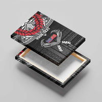 Personalized Talofa Samoa Canvas Wall Art Ulafala With Toa Nifo'oti - Black LT7 - Polynesian Pride