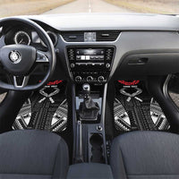Personalized Talofa Samoa Car Mats Ulafala With Toa Nifo'oti - Black LT7 Set 2pcs - Front Black - Polynesian Pride