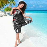 Personalized Talofa Samoa Sarong Ulafala With Toa Nifo'oti - Black