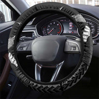 Talofa Samoa Steering Wheel Cover Ulafala With Toa Nifo'oti - Black LT7 - Polynesian Pride