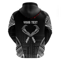 Personalized Talofa Samoa Zip Hoodie Ulafala With Toa Nifo'oti - Black