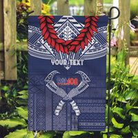 Personalized Talofa Samoa Garden Flag Ulafala With Toa Nifo'oti - Blue