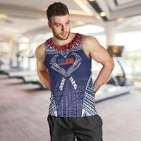 Personalized Talofa Samoa Men Tank Top Ulafala With Toa Nifo'oti - Blue