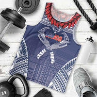 Personalized Talofa Samoa Men Tank Top Ulafala With Toa Nifo'oti - Blue