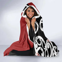 New Zealand Silver Fern Christmas Tree Hooded Blanket Meri Kirihimete - Polynesian Pride