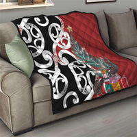 New Zealand Silver Fern Christmas Tree Quilt Meri Kirihimete - Polynesian Pride