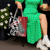 New Zealand Silver Fern Christmas Tree Tote Bag Meri Kirihimete - Polynesian Pride