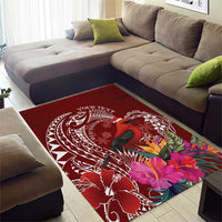 Personalized Samoa Meri Krisimasi Area Rug Segasegamau'u Mix Siapo LT7 - Polynesian Pride