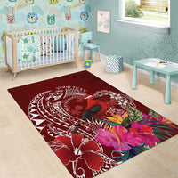 Personalized Samoa Meri Krisimasi Area Rug Segasegamau'u Mix Siapo LT7 - Polynesian Pride