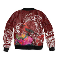 Personalized Samoa Meri Krisimasi Sleeve Zip Bomber Jacket Segasegamau'u Mix Siapo