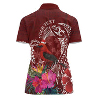 Personalized Samoa Meri Krisimasi Women Polo Shirt Segasegamau'u Mix Siapo