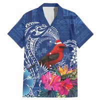 Personalized Samoa Christmas Family Matching Mermaid Dress and Hawaiian Shirt Cardinal Honeyeater Mix Siapo