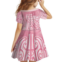 Breast Cancer Awareness Maori Family Matching Puletasi and Hawaiian Shirt Kia Kaha Kia Maia Kia Manawanui - Polynesian Pride