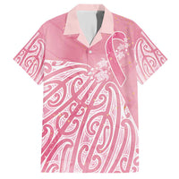 Breast Cancer Awareness Maori Family Matching Short Sleeve Bodycon Dress and Hawaiian Shirt Kia Kaha Kia Maia Kia Manawanui - Polynesian Pride