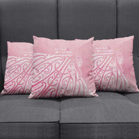 Breast Cancer Awareness Maori Pillow Cover Kia Kaha Kia Maia Kia Manawanui - Polynesian Pride