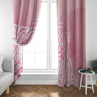Breast Cancer Awareness Maori Window Curtain Kia Kaha Kia Maia Kia Manawanui - Polynesian Pride