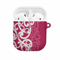 Breast Cancer Awareness Maori AirPods Case Koru Kowhaiwhai LT7 Pink - Polynesian Pride