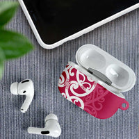 Breast Cancer Awareness Maori AirPods Case Koru Kowhaiwhai LT7 - Polynesian Pride