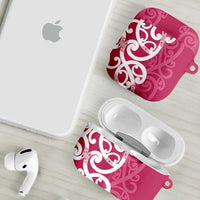Breast Cancer Awareness Maori AirPods Case Koru Kowhaiwhai LT7 - Polynesian Pride