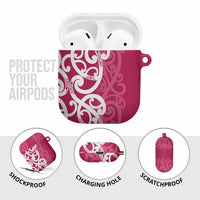 Breast Cancer Awareness Maori AirPods Case Koru Kowhaiwhai LT7 - Polynesian Pride