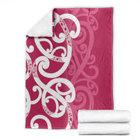 Breast Cancer Awareness Maori Blanket Koru Kowhaiwhai - Polynesian Pride