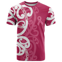 Breast Cancer Awareness Maori T Shirt Koru Kowhaiwhai - Polynesian Pride