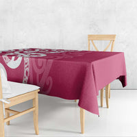 Breast Cancer Awareness Maori Tablecloth Koru Kowhaiwhai - Polynesian Pride