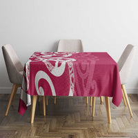 Breast Cancer Awareness Maori Tablecloth Koru Kowhaiwhai - Polynesian Pride